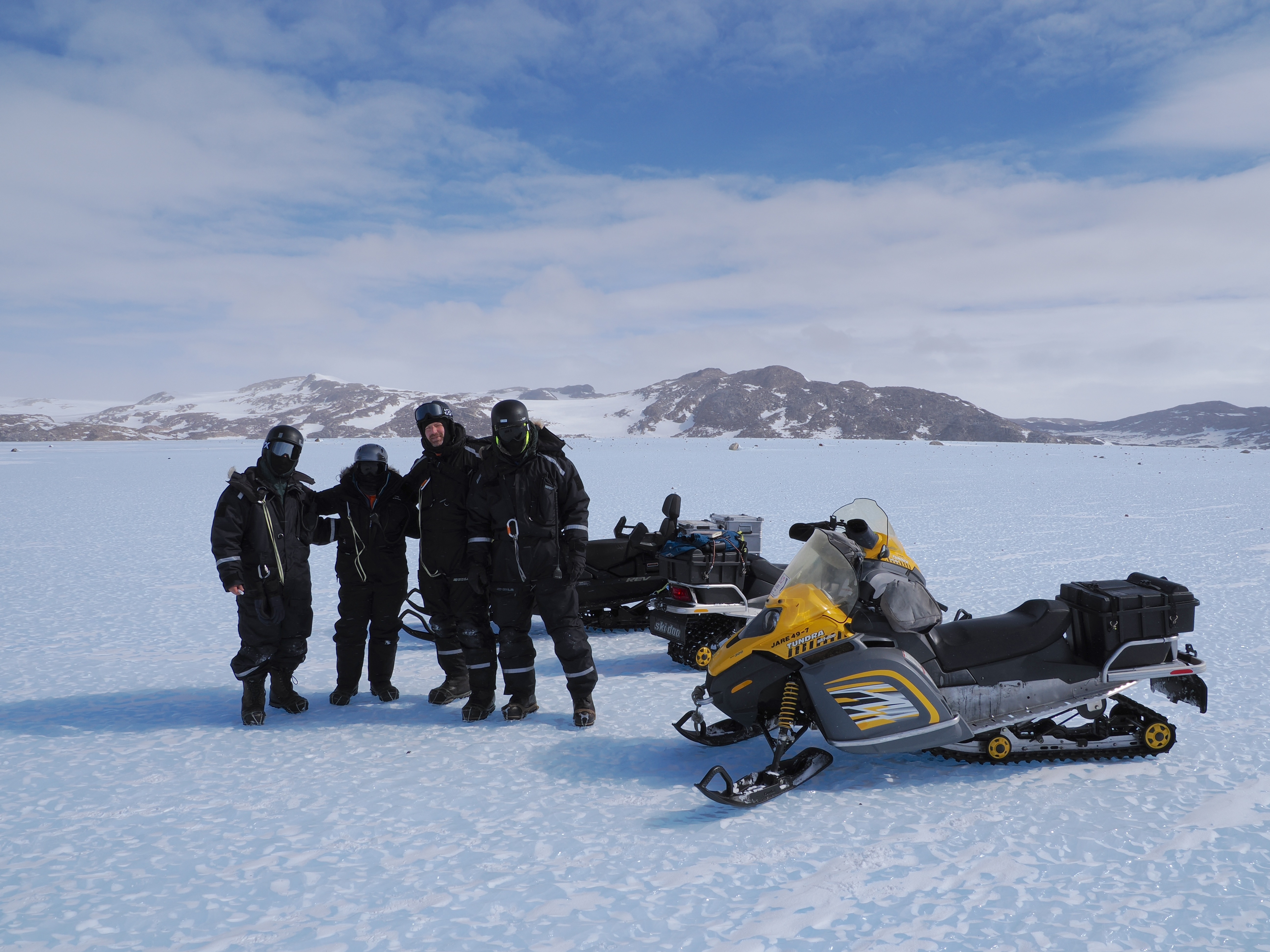 ULTIMO team posing in the field collecting meteorites